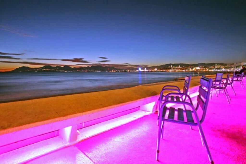 Cannes Palm Beach Parking, Clim, Wifi Plage 2' A Pieds Extérieur photo