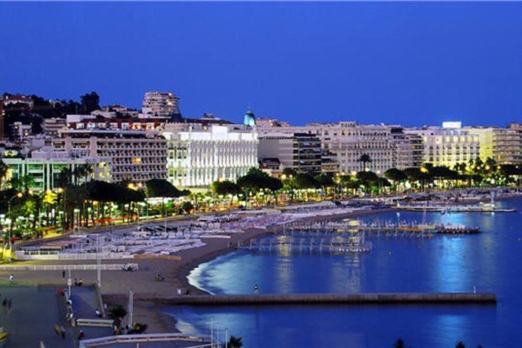 Cannes Palm Beach Parking, Clim, Wifi Plage 2' A Pieds Extérieur photo